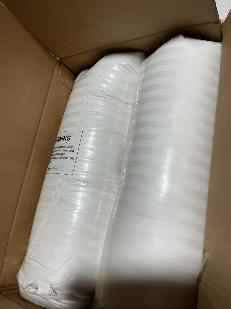 Condition photo showing New/Like New for beckham hotel collection bed pillows standard/queen size set of 2 - original soft down alternative pillow for sleeping - soft support for back, stomach or side sleepers queen / standard white