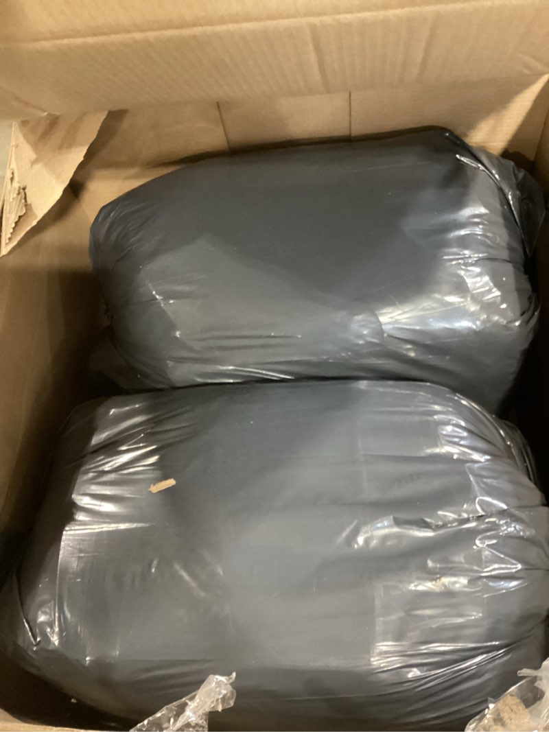 Condition photo showing Good Condition for summsun water resistant outdoor chair cushions, faux linen backrest and deep seat cushion set with ties, removable cover, non-slip bottom for patio furniture, 24 x 24 inch, mocca green, set of 4 mocca green 4p/24*24 + 24*22 inch
