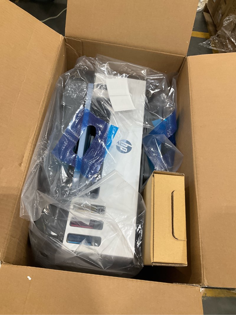 Condition photo showing As Is for hp smart tank 7602 wireless all-in-one ink tank printer, scanner, copier with 2 years of ink included, best-for-home office, cartridge-free refillable, ai-enabled (28b98a)