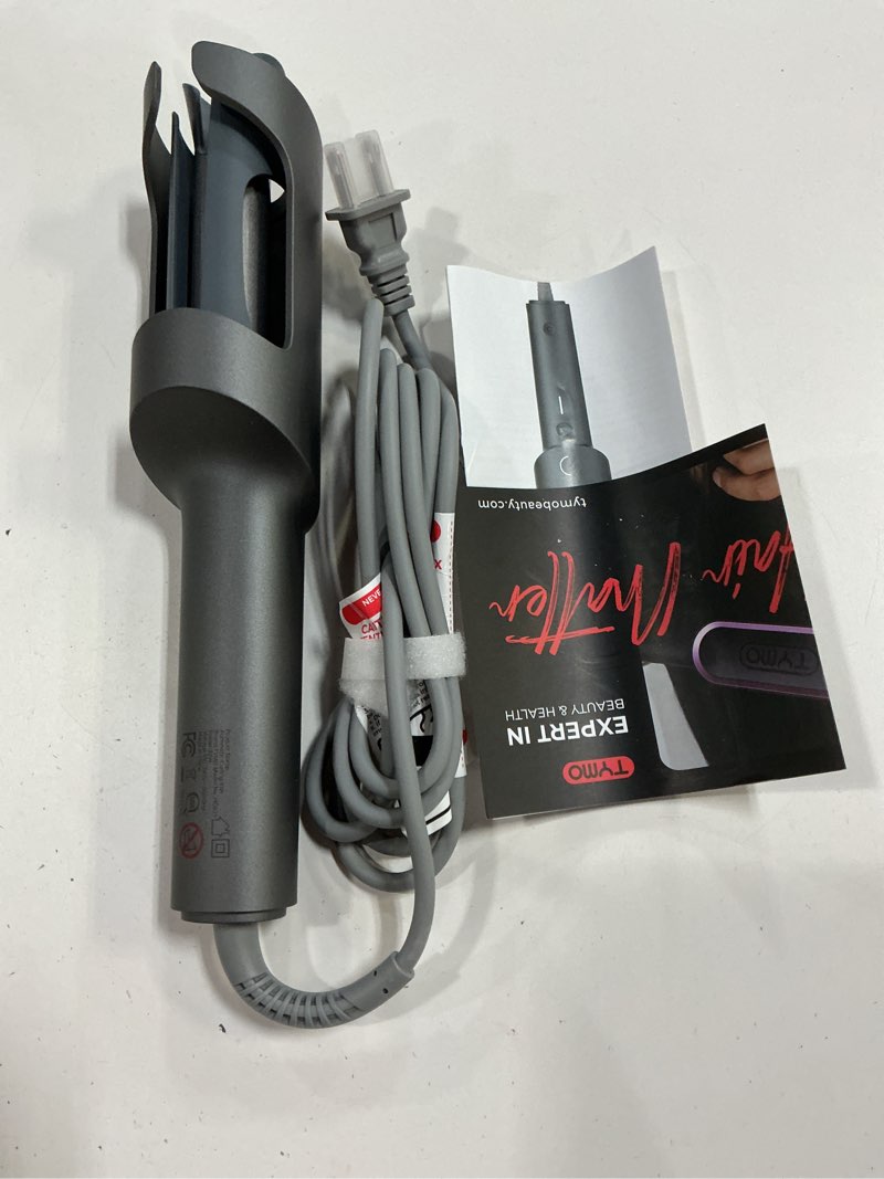 Condition photo showing Good Condition for tymo automatic rotating curling iron - tymo curlpro beach waves curling wand, portable hair curler, 500 million ionic, dual voltage & lightweight for travel, ceramic coating, 1 inch, metallic gray 1 inch metallic gray