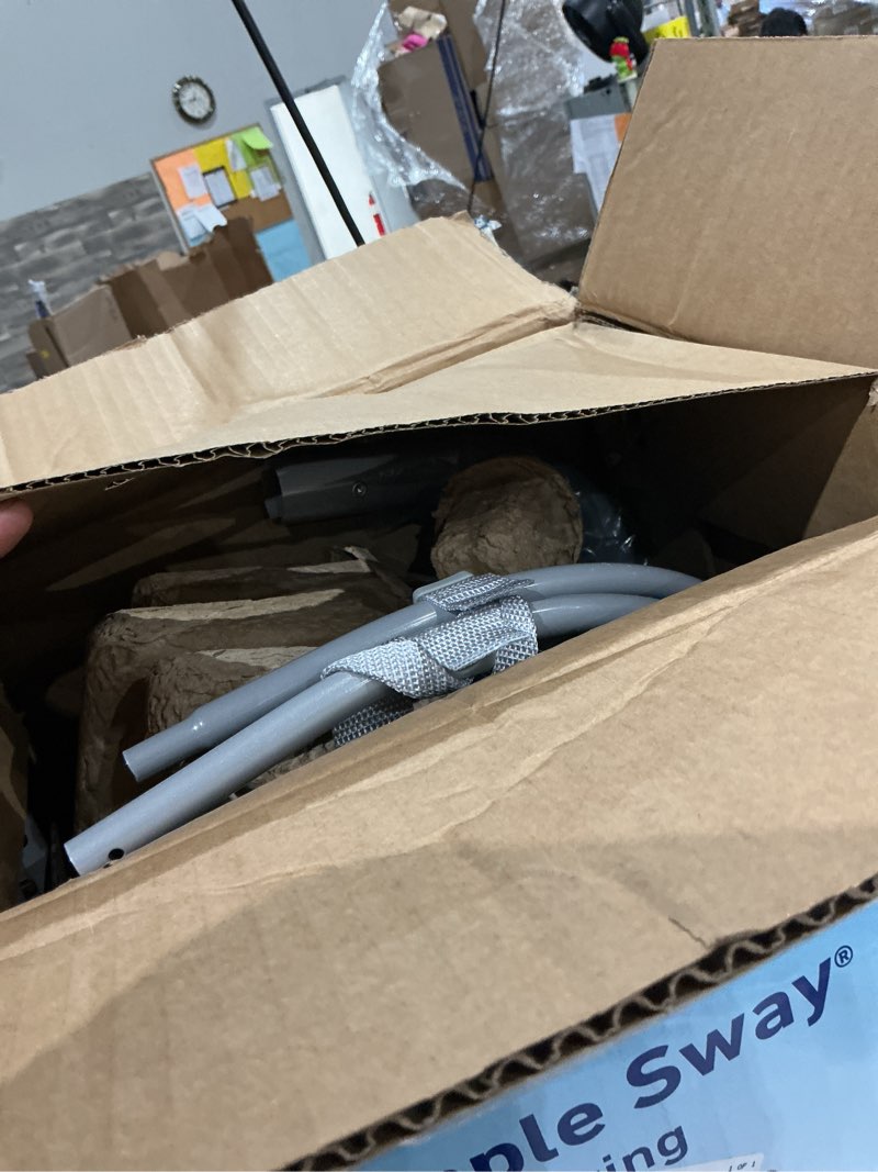 Condition photo showing As Is for graco simple sway baby swing, side?to?side sway, infant swing with 6 speeds, vibration, abbington