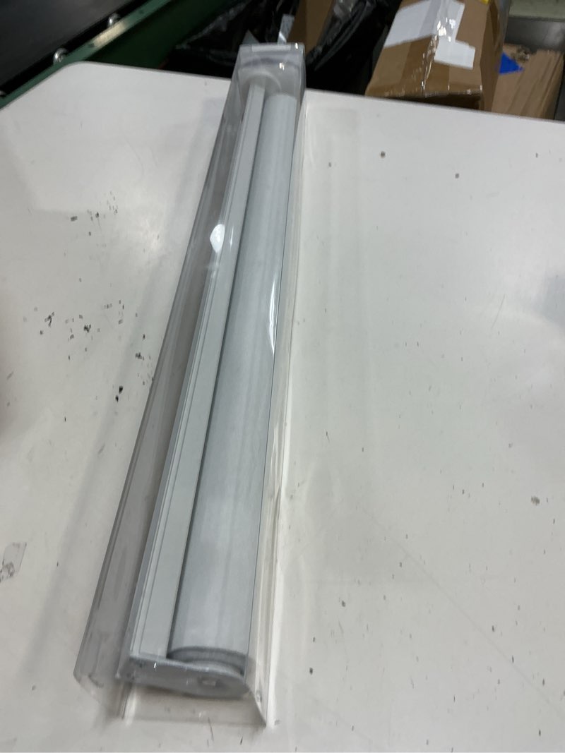 Condition photo showing As Is for shademoon cordless blackout window roller shades, pull down spring system indoor blinds, room darkening waterproof uv blocking thermal insulated fabric for home office (white, width 23", height 72") white 23"w x 72"h