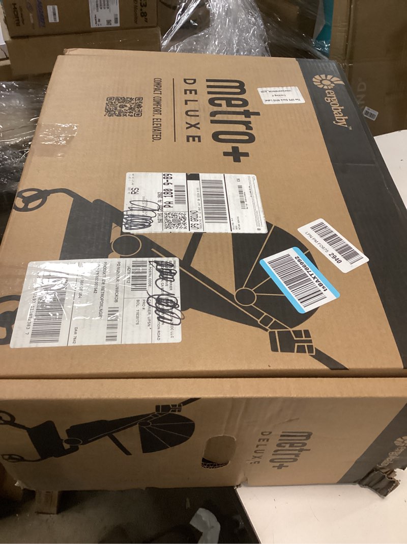 Condition photo showing Good Condition for yErgobaby Metro+ Deluxe Compact Baby Stroller, Lightweight Umbrella Stroller Folds Down for Overhead Airplane Storage (Carries up to 50 lbs), Car Seat Compatible, London Grey London Grey Metro+ Deluxe