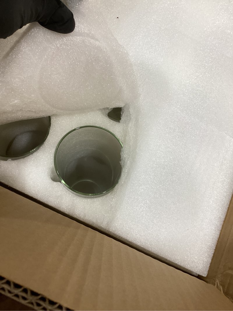 Condition photo showing Good Condition for 12 pcs hurricane candle holder sleeve, h:14" d:3" bottomless glass cylinder candleholder tall clear glass cylinder open both ends, chimney tube cover, open ended candle shade 3"x14"h 12