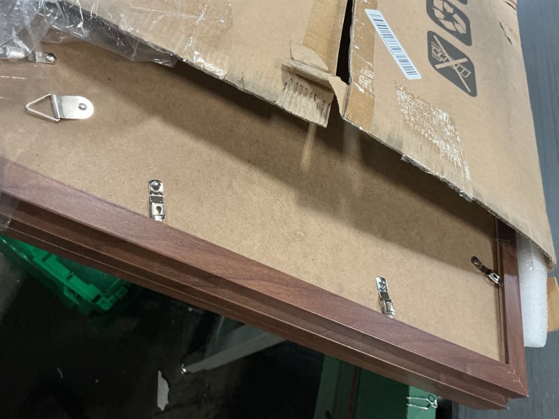 Condition photo showing As Is for 16x20 Picture Frame Brown Set of 3, Display Pictures 11x14 with Mat or 16 x 20 Without Mat, Poster Frames 16x20 for Wall Hanging Horizontal and Vertical Brown 16x20(3PK)