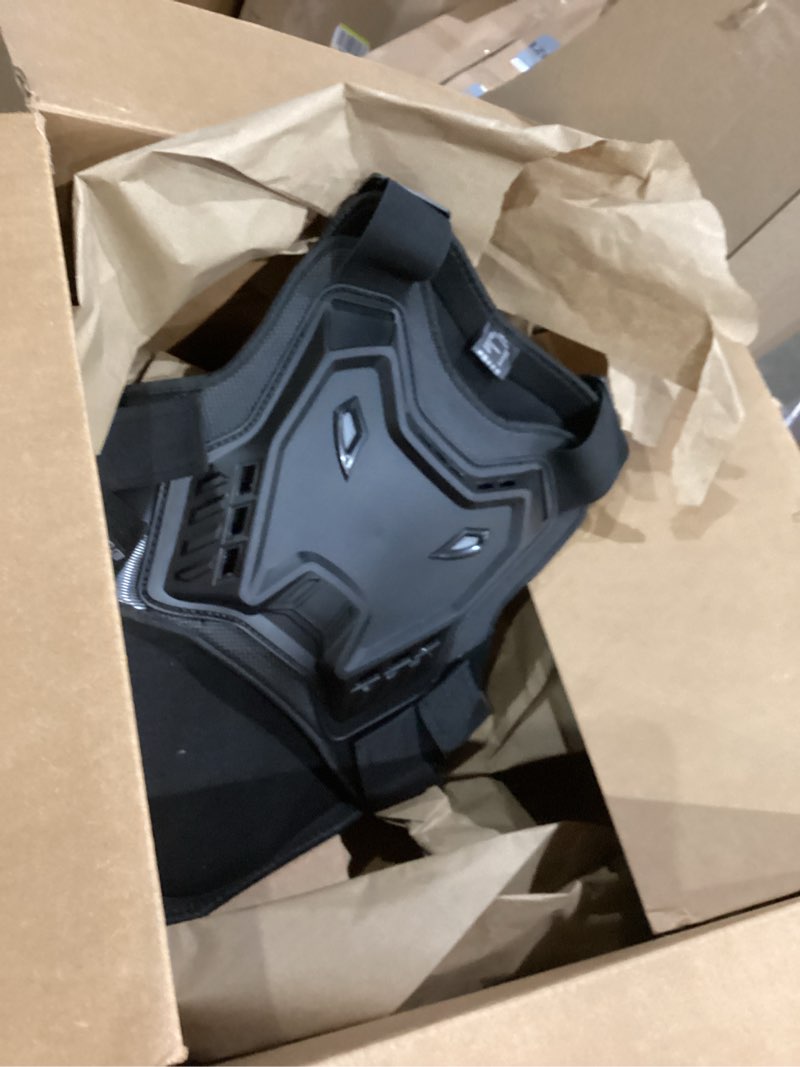 Condition photo showing As Is for motorcycle armor vest dirt bike chest protector motocross for adult , mountain bike off-road racing mtb riding protective gear black large