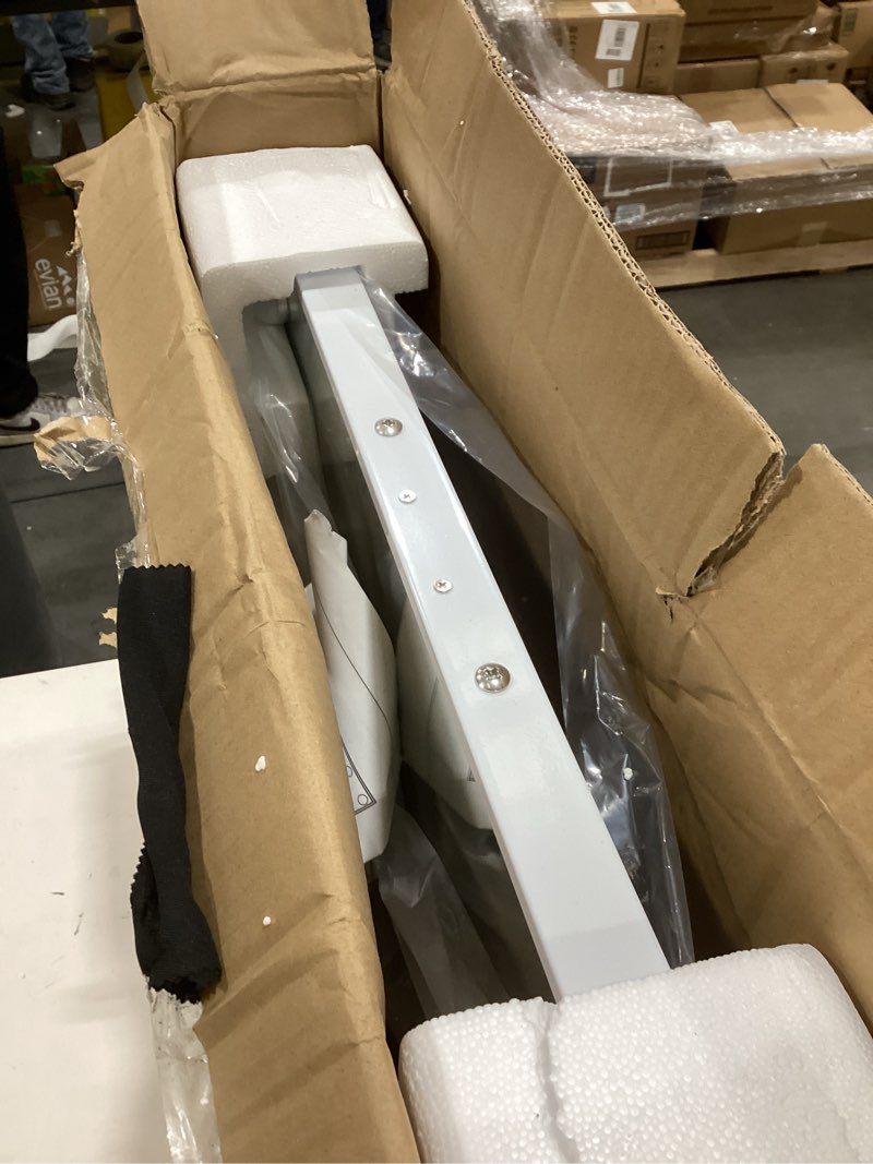 Condition photo showing New/Like New for Hansong Vanity Mirror with Lights: Hollywood Lighted Makeup Mirror with 15 LED Bulbs, 22.8''x18'' Light Up Mirror with 3 Colors Modes for Desk, Large Mirrors with USB Charging Port for Bedroom, White A-white