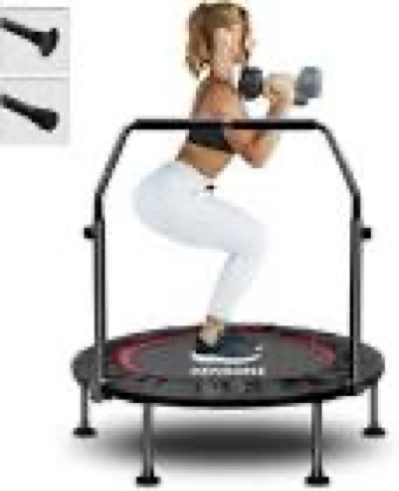 kensone 40" foldable spring mini trampoline, indoor trampoline for kids, adults indoor/garden workou