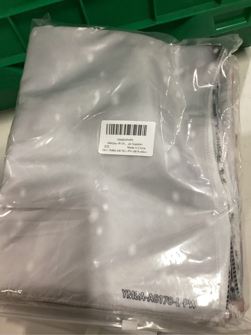 Condition photo showing New/Like New for Allenjoy 8x8ft Winter Christmas Backdrop for Photography Snowman Pine Tree Snowflake Portrait White Background Newborn 1st Birthday Children Baby Shower Party Decorations Photo Shoot Props Supplies