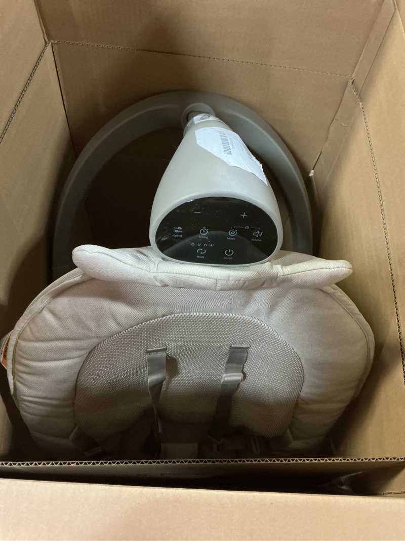 Condition photo showing Good Condition for Momcozy 2-in-1 Electric Baby Swing, Dual-Arm Support System & Parent-Inspired Motions, Convertible to Toddler Seat up to 66 lbs, Adjustable Height, Lightweight, Khaki