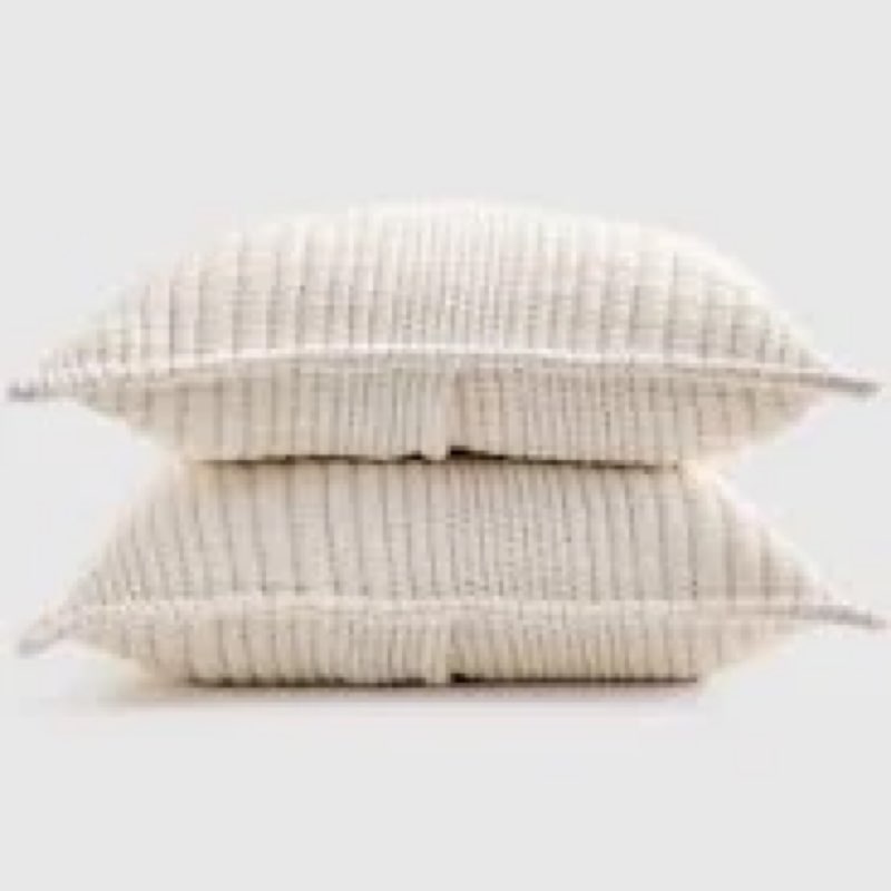 dnu | organic cotton channel stitch coverlet sham, undyed, king/cal king