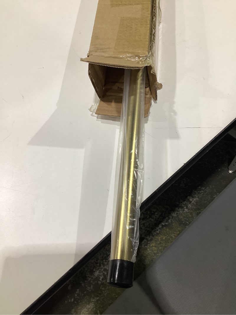 Condition photo showing Good Condition for Modern Curtain Rods, 1Inch Diameter Decorative Single Window Rod Telescoping 84-134 Inch Adjustable Drapery Rods Warm Gold Color For Bedroom Living Room Kitchen Office Warm Gold 84-134\", SIMILAR TO STOCK PHOTOS, NOT EXACT