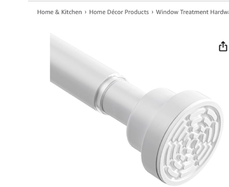 Assorted curtain rods shower