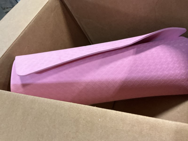 Condition photo showing New/Like New for circuit fitness by marcy non-slip multi-purpose exercise yoga mats with carrying strap multi-thickness, multi-color options sakura pink (1/4-inch)