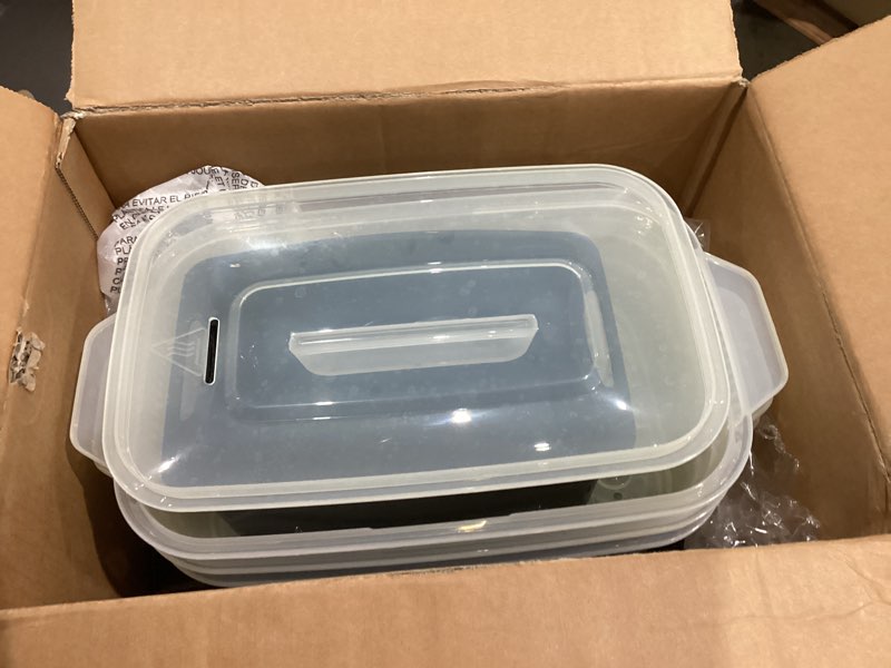 Condition photo showing As Is for Amazon Basics Electric Food Steamer for Cooking Vegetables with 3-Tier Design, BPA-Free, 9.5 QT, Black