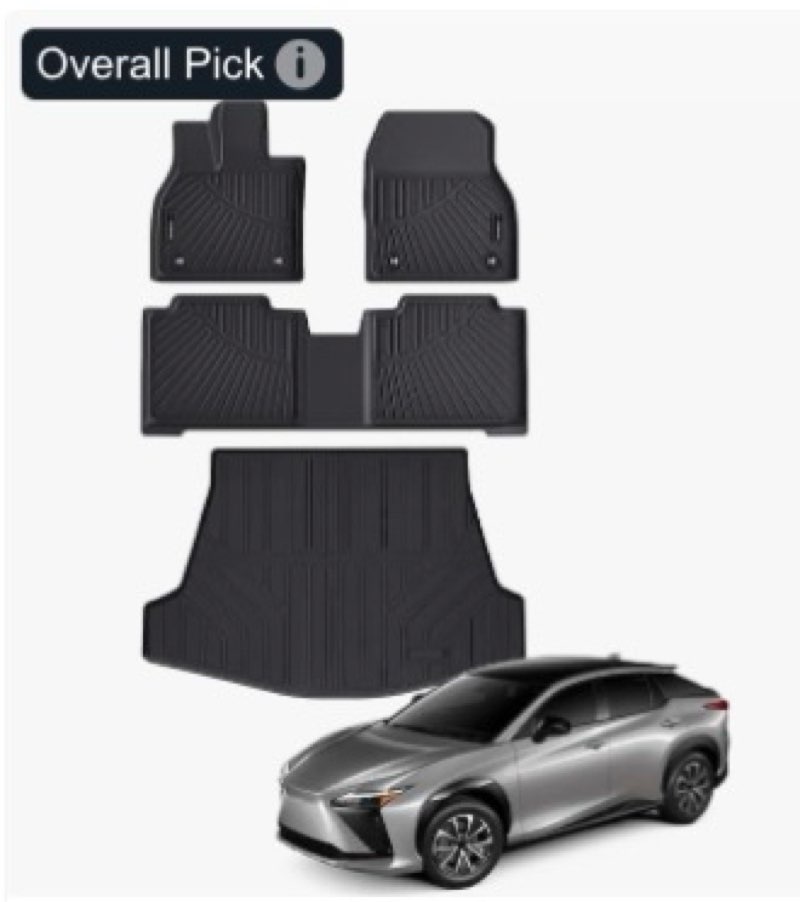 auxko- all weather floor mat & cargo mat fit for lexus rz (include 300e & 450e) 2023 2024 2025 tpe r