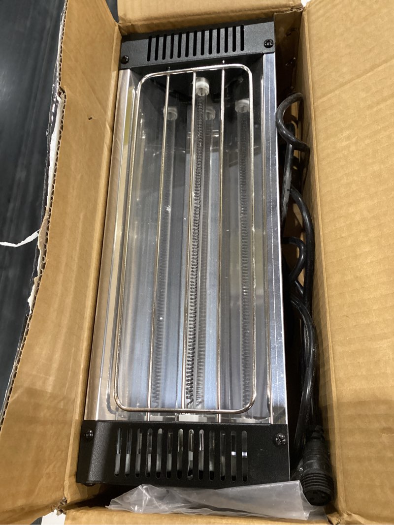 Condition photo showing As Is for 450W Heat Lamp for Chickens, Large Chicken Coop Heater, Carbon Fiber Chicks Brooder Heaters Plate, Adjust 5 Mode Temp&Time&Hanging Height, 9.8 Ft Cord Heater for Poultry Livestock Heating