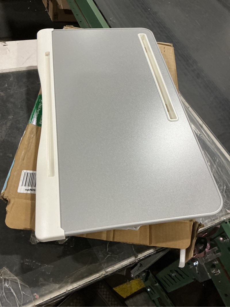 Condition photo showing Good Condition for buyify folding lap desk, 23 inch portable wood black laptop bed desk lap desk with cup holder, for working reading writing, eating, watching movies for bed sofa couch floor