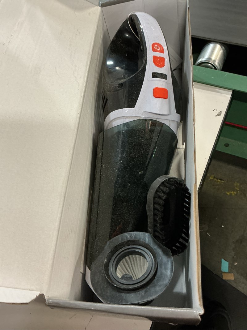 Condition photo showing As Is for BRL Handheld Vacuum Cordless Car Vacuum Cleaner Rechargeable with LED, Hand Vacuum Lightweight, High Power Suction, Hand Held Vacuum Washable Filter and Multi-Nozzles for Car, Home Office, Pets