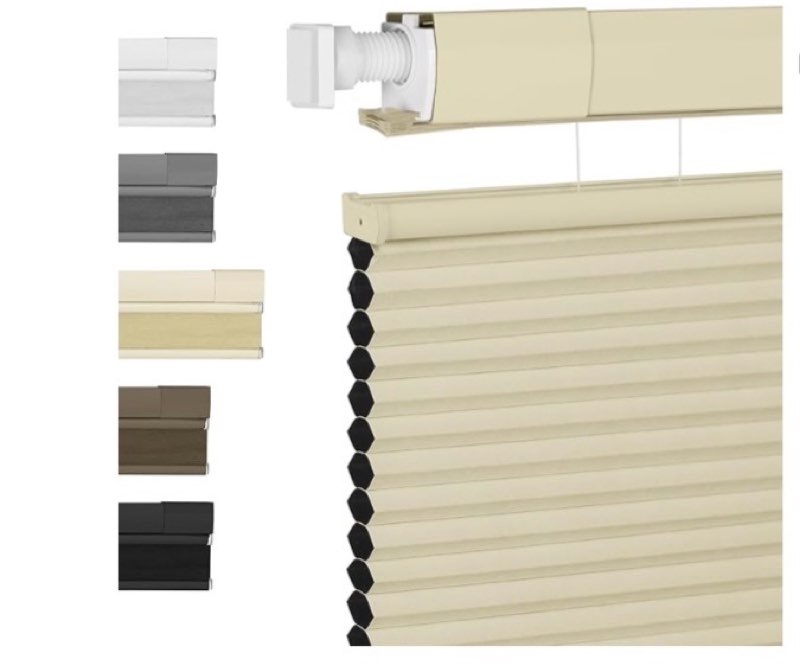 BERISSA Top Down Bottom Up Cordless Cellular Shades No Tools No Drill Blinds for Windows Shades for Indoor Windows Easy to Install,