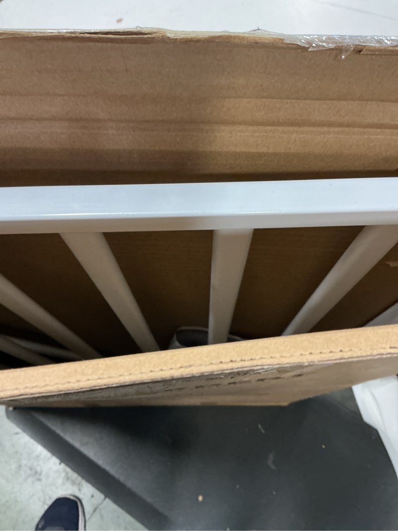 Condition photo showing Good Condition for 41 Inch Tall Baby Gate Auto Close Dog Gate Adjustable 29.92"-35.43" Wide Pressure Mounted Walk Through Swing Pet Gate for Doorways (White, 29.92"-35.43" Wide) White 29.92"-35.43"Wide