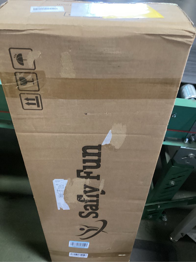 Condition photo showing New/Like New for Safly Fun Foldable Gymnastics Bar for Kids, Adjustable 35"-51", Sturdy 145 lbs Capacity, Easy-to-Assemble, Gymnastics Equipment for Kids for Indoor/Outdoor Training Purple with Mat