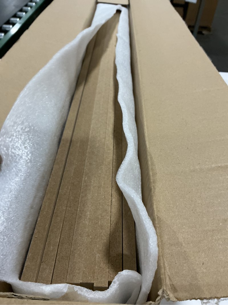 Condition photo showing Good Condition for Weysat 1 Set 157.48 x 62.99 Inch Mdf Board and Batten Wall Panel Kit Premade Wainscoting Panels Decorative Wall Molding Trim Slats Paintable Accent Kit for DIY Home Bedroom Living Room Decor 1 31.5"L x 1.6"W