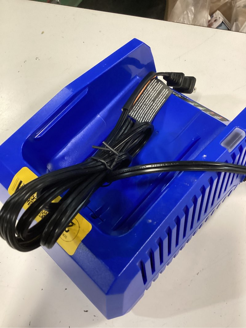Condition photo showing As Is for kobalt 40-volt power equipment battery rapid quick charger gen3