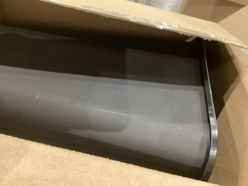 Condition photo showing As Is for Amazon Basics Trash Can, Rectangular Commercial Office Wastebasket, 10 Gallon (Pack Of 1), Black Black 10 Gallon (Pack of 1)