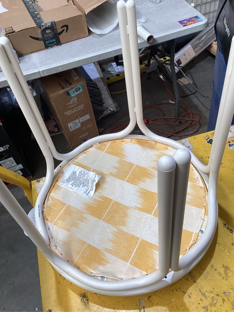 Condition photo showing Good Condition for metal round travel accent patio stool yellow - threshold™