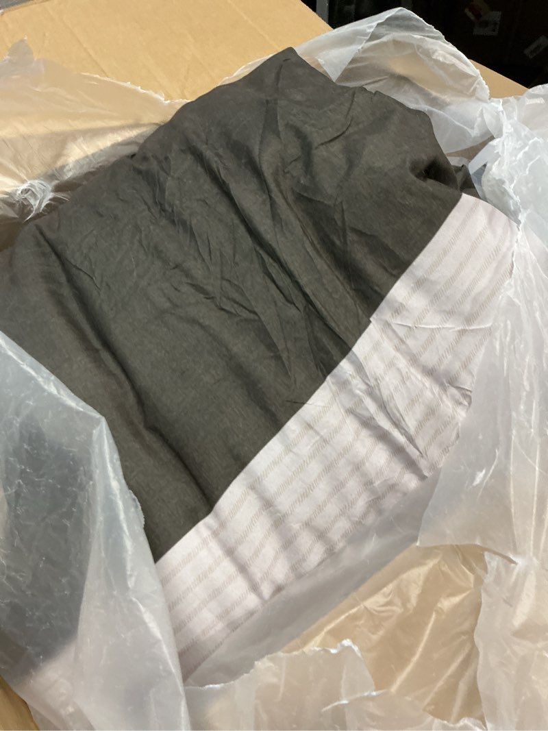 Condition photo showing As Is for Anibedding Brown Queen Comforter Set 7 Pieces, Chocolate and White Patchwork Striped Bed in a Bag with Sheet Pillowcase for Queen Bed All Season Chocolate Queen