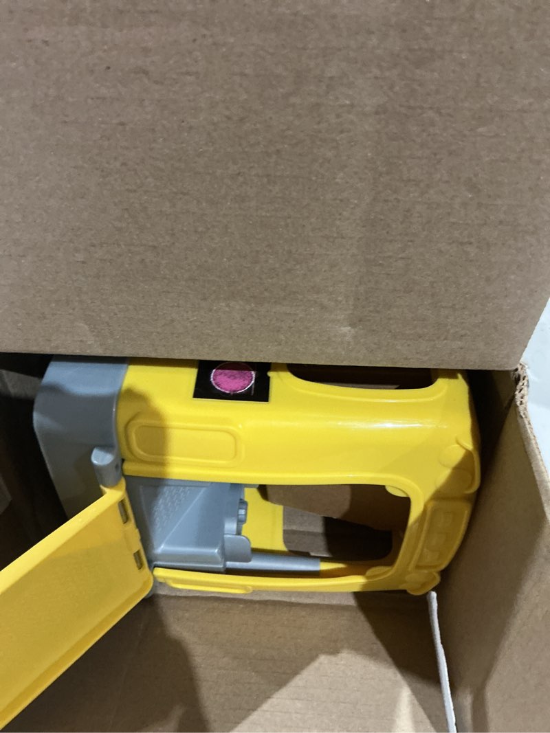 Condition photo showing As Is for Fisher-Price Little People Toddler Toy Big Yellow School Bus & Community Heroes Set, Musical Pull-Along Vehicle & Figures for Kids Ages 1+ Years (Amazon Exclusive)