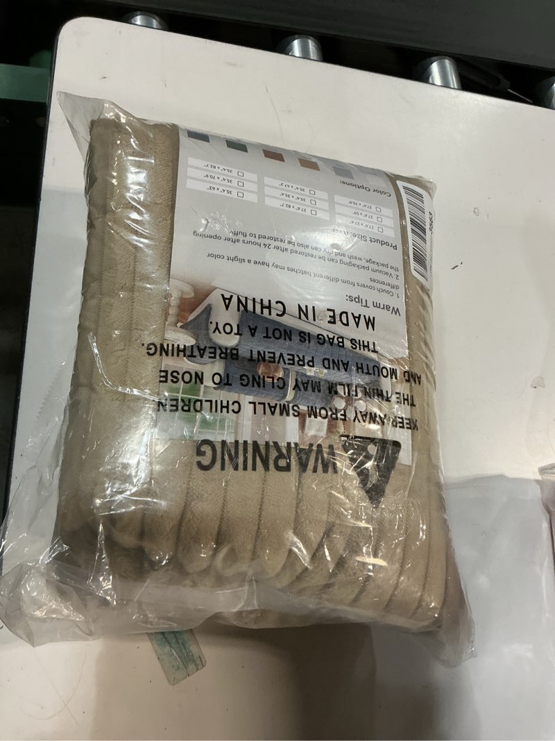 Condition photo showing New/Like New for OstepDecor Chair Cover for Dogs, Couch Arm Cover, Sofa Headrest Covers Pet Friendly, Thick Soft Sofa Slipcovers Cushion Protector for Recliner Loveseat Leather L Shaped Sofa (27.6" x 27.6", Khaki) 27.6" x 27.6" 1 Pack Khaki