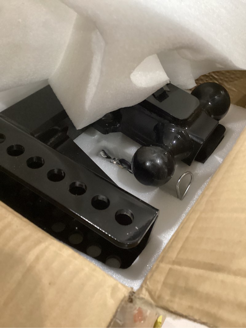 Condition photo showing Good Condition for Adjustable Trailer Hitch -Drop Hitch-Tow Hitch with 2.5 inch Receiver-6inch Drop/Rise, 2" & 2-5/16" Ball Hitches for Trucks, 22,000 LBS GTW, Trailer Hitches with Anti-Theft Pin, Black…