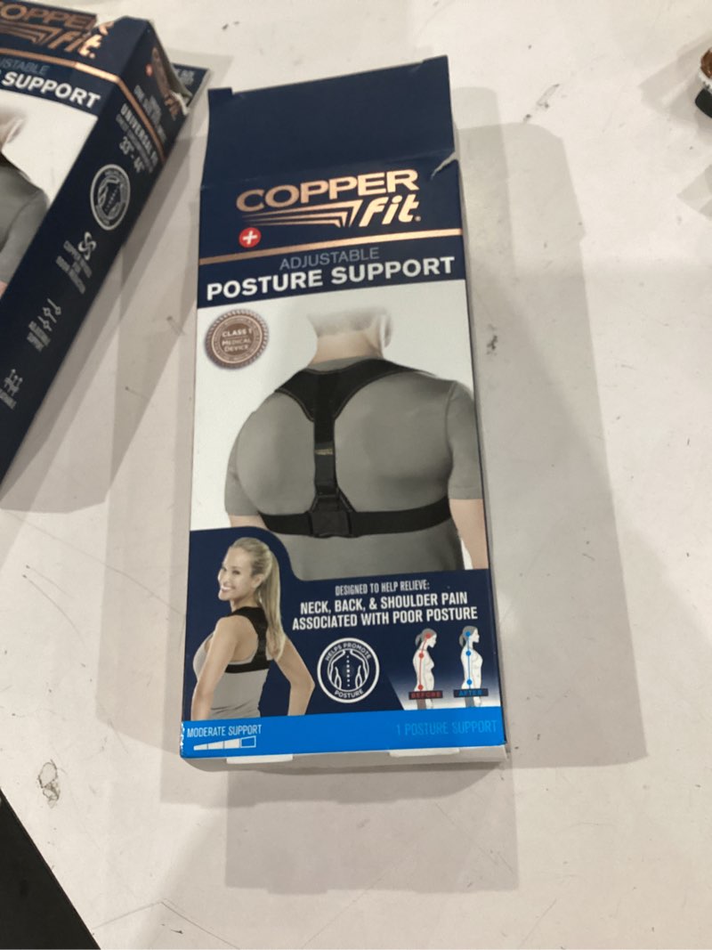 Condition photo showing Good Condition for copper fit® health plus posture corrector brace, reduce neck, back and shoulder pain, black