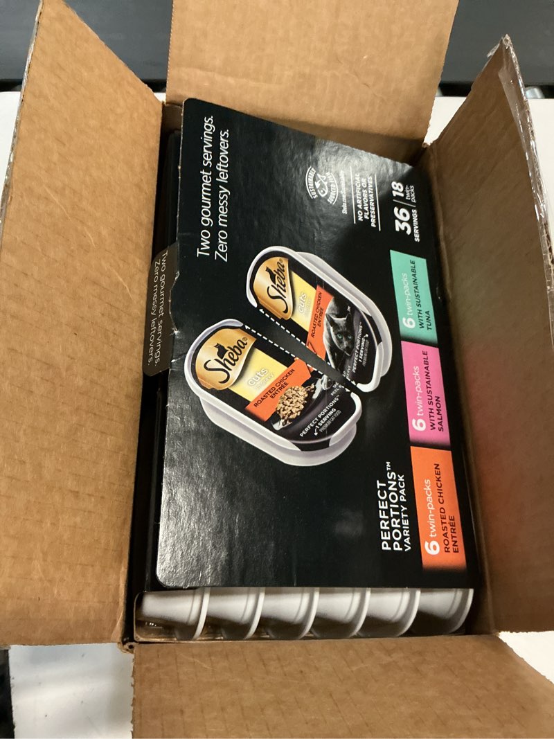 Condition photo showing Good Condition for ( BB/08/2027) ( 2 pack) Sheba Perfect Portions Wet Cat Food Cuts In Gravy Variety Pack  2.6 Oz.  18 Twin-Pack Trays