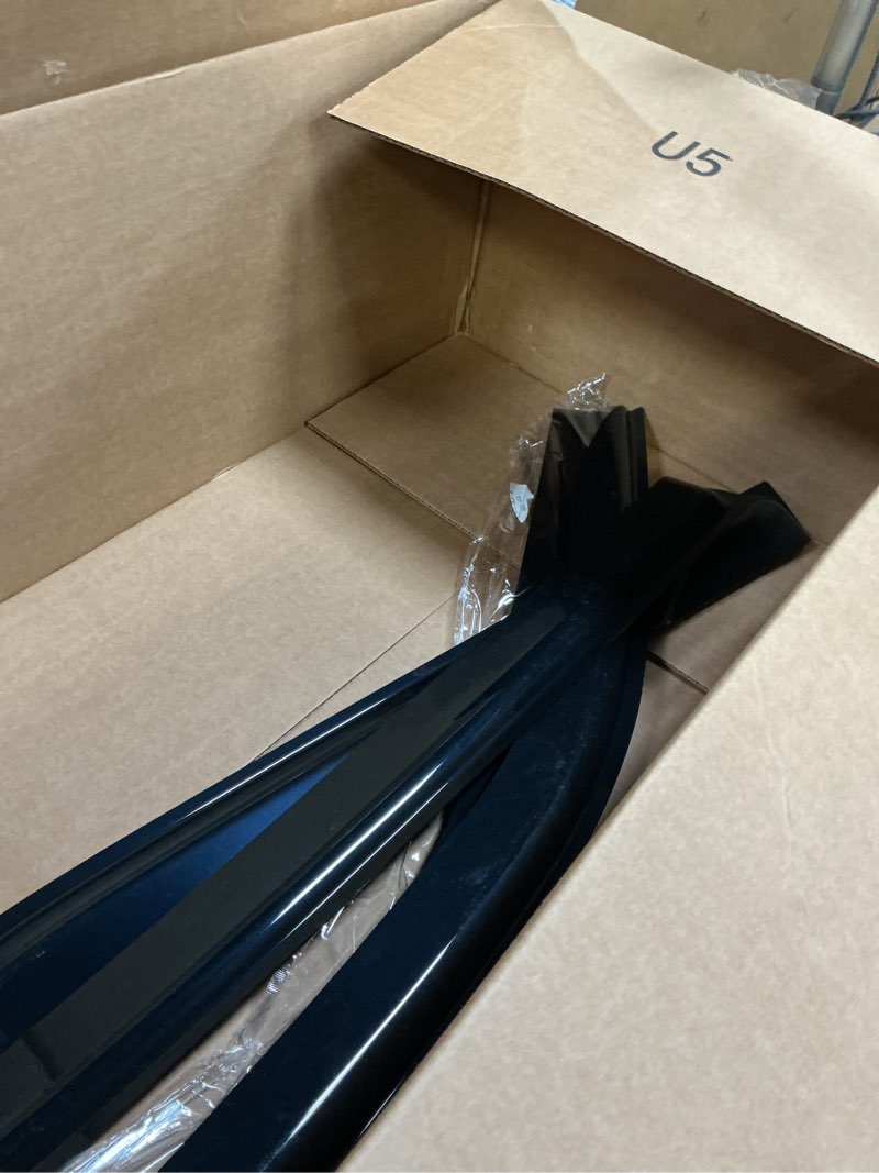 Condition photo showing As Is for window visors rain guards for 2019-2025 dodge ram 1500 crew cab (new body style), out-channel window vent wind deflectors shades for 19-25 ram 1500 (not for classic style)