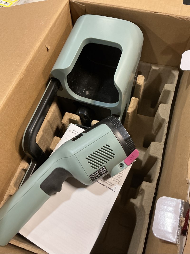 Condition photo showing As Is for Shark StainForce Cordless Portable Spot, Stain, & Odor Remover System for Carpets, Area Rugs, Upholstery, Stairs, with Storage Caddy, Accessories, and Full-Size Cleaning Solution, HX101 (NEW)