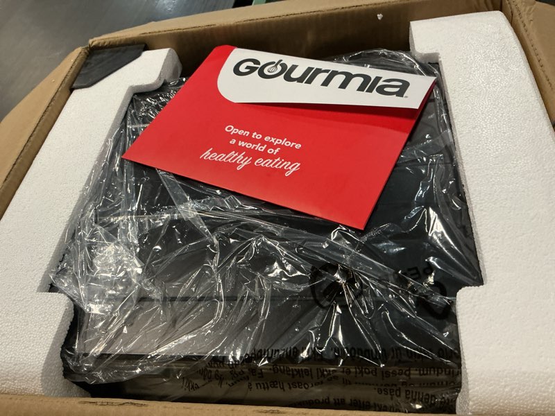 Condition photo showing Good Condition for Gourmia French Door Air Fryer – 25 Qt Large Capacity Convection Oven, Fryforce 360°, Digital Display with 17 Cooking Presets, Bake, Toast, Roast, Dehydrate, Fits 12” Pizza