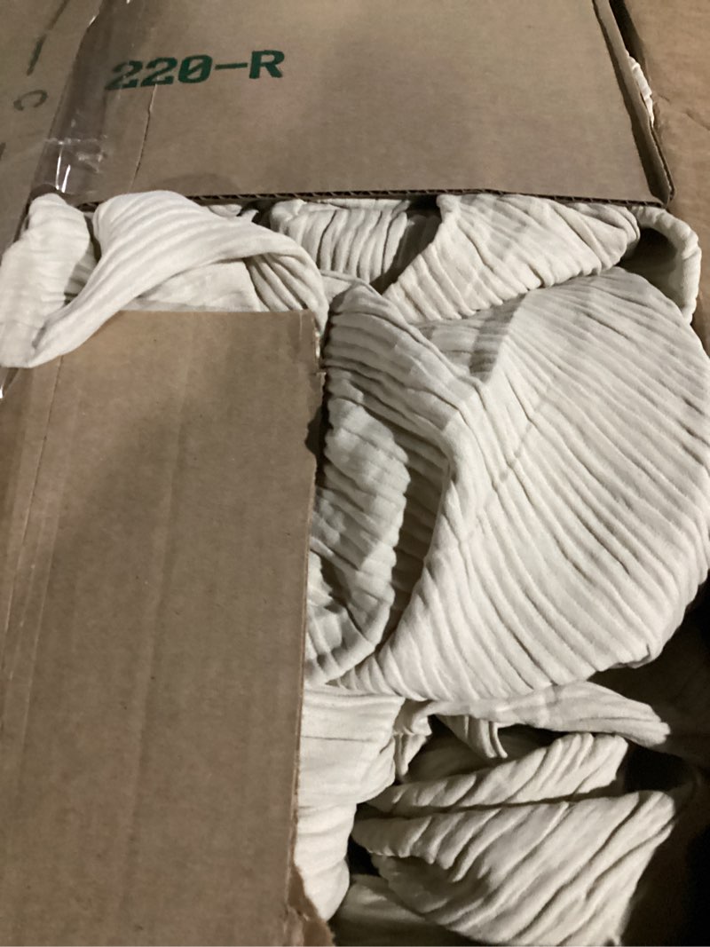 Condition photo showing Good Condition for PHF Crinkle Comforter Set Queen Size, Breathable & Soft Cozy Bedding Sets for All Seasons, 3PCS, 1 Warm Lightweight Fluffy Comfy Like Muslin Comforter (90"x90"), 2 Pillow Shams(20"x26"), Sand Queen Sand