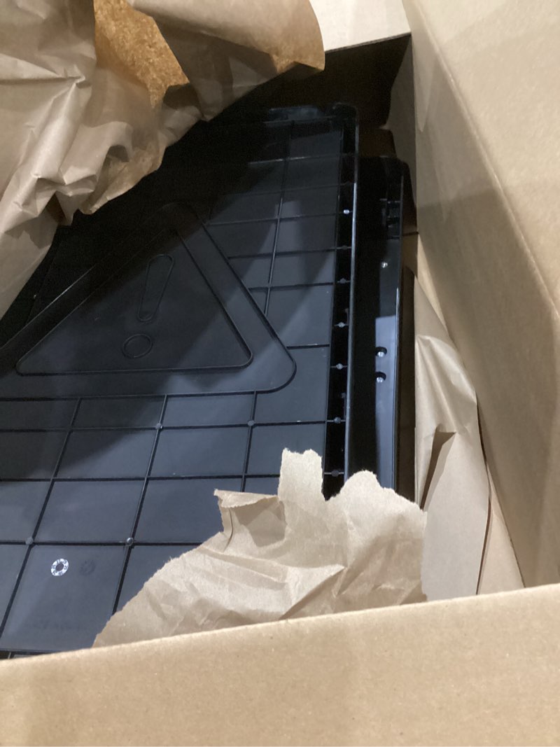 Condition photo showing As Is for Versatile Foldable Seatable Camping Box Car Organizer Heavy Duty Storage Bins With Lids Box Trunk,Durable Plastic,60L Can Store Clothes, Toys Camping Equipment in Large Capacit (black)