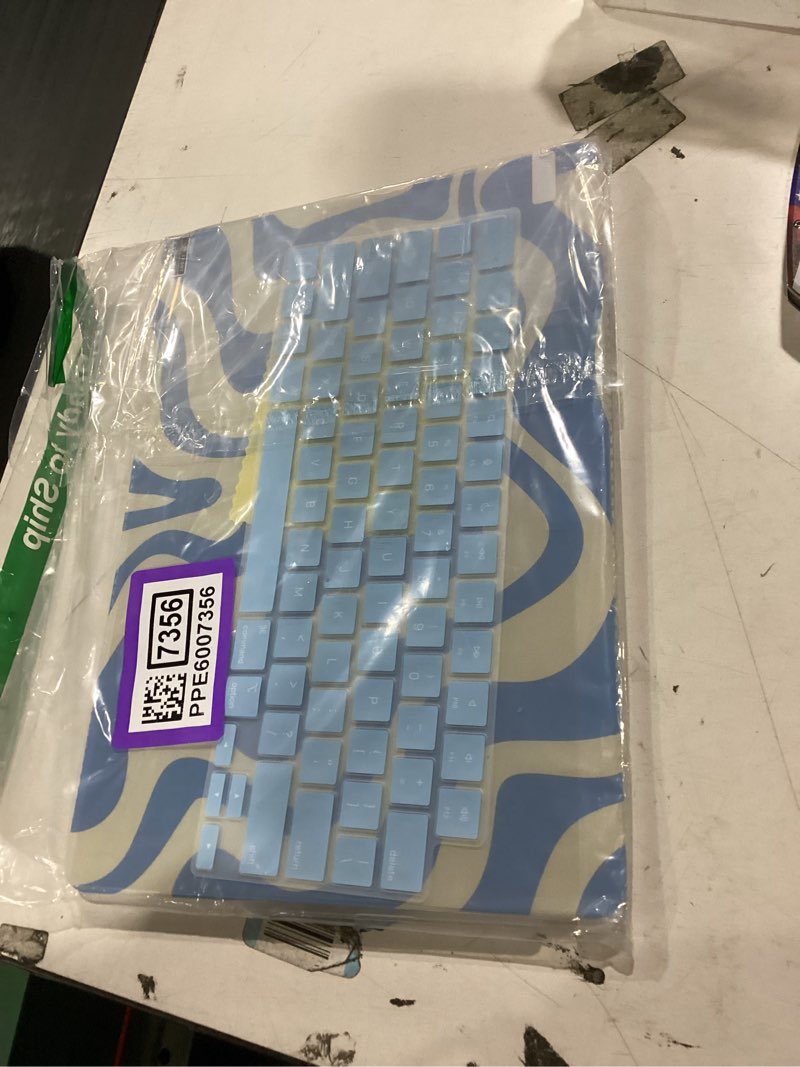 Condition photo showing New/Like New for b belk compatible with macbook air 13 inch case m5 2026 2025 2024-2022 m4 m3 m2 a3449 a3240 a3113 a2681, plastic hard shell+keyboard cover+screen protector for macbook air 13.6 inch case, blue wave