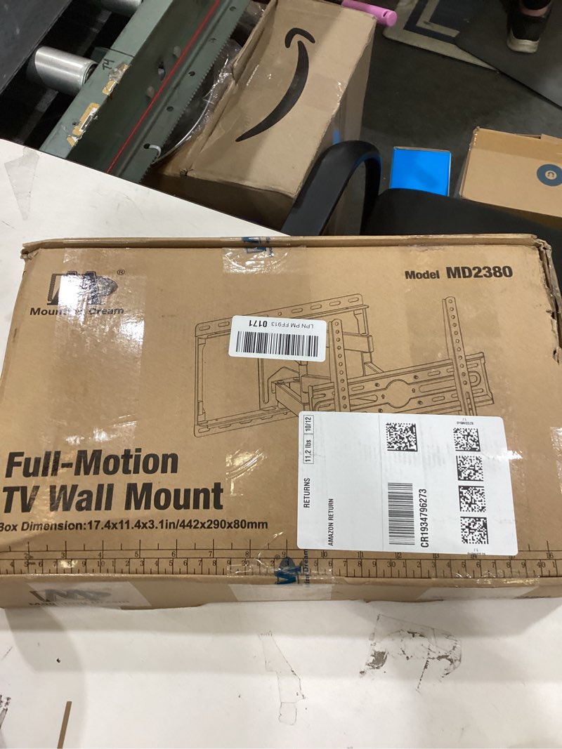 Condition photo showing Good Condition for Mounting Dream TV Wall Mount for 32-65 Inch Television,Mount with Swivel and Tilt, Full Motion Bracket with Articulating Dual Arms, Fits 16inch Studs, Max VESA 400X400 mm, 99lbs, MD2380 For 32" to 65" TVs, 16" Studs