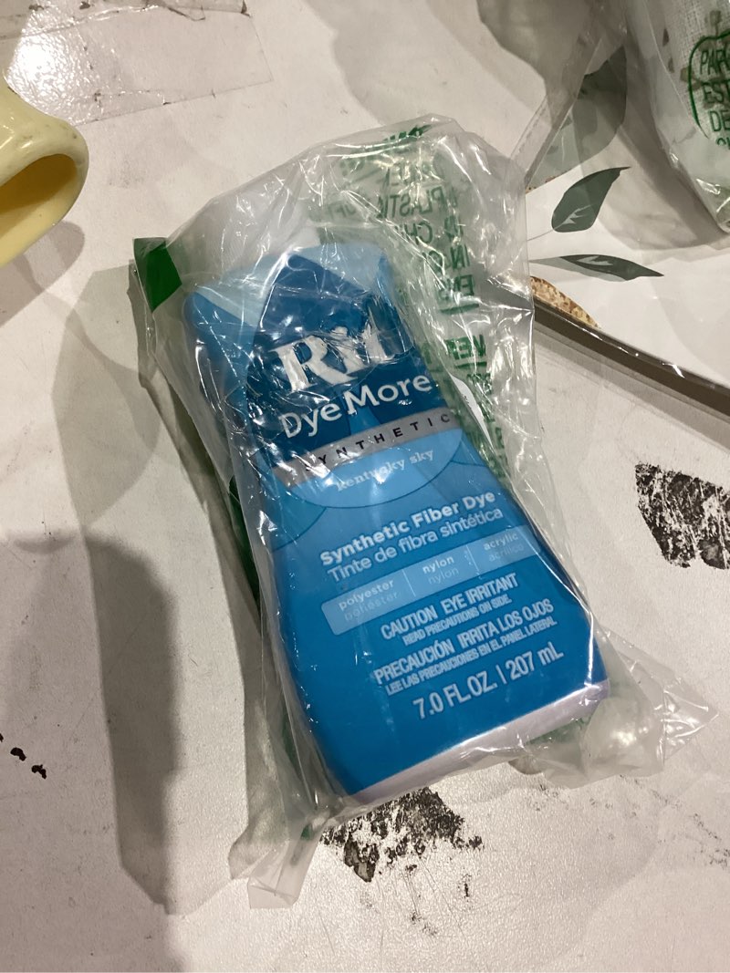 Condition photo showing As Is for Rit DyeMore 7 Oz. Synthetic Liquid Fiber Dye for Clothing, Décor, and Crafts – Kentucky Sky (1 Pack) Kentucky Sky 1 Pack