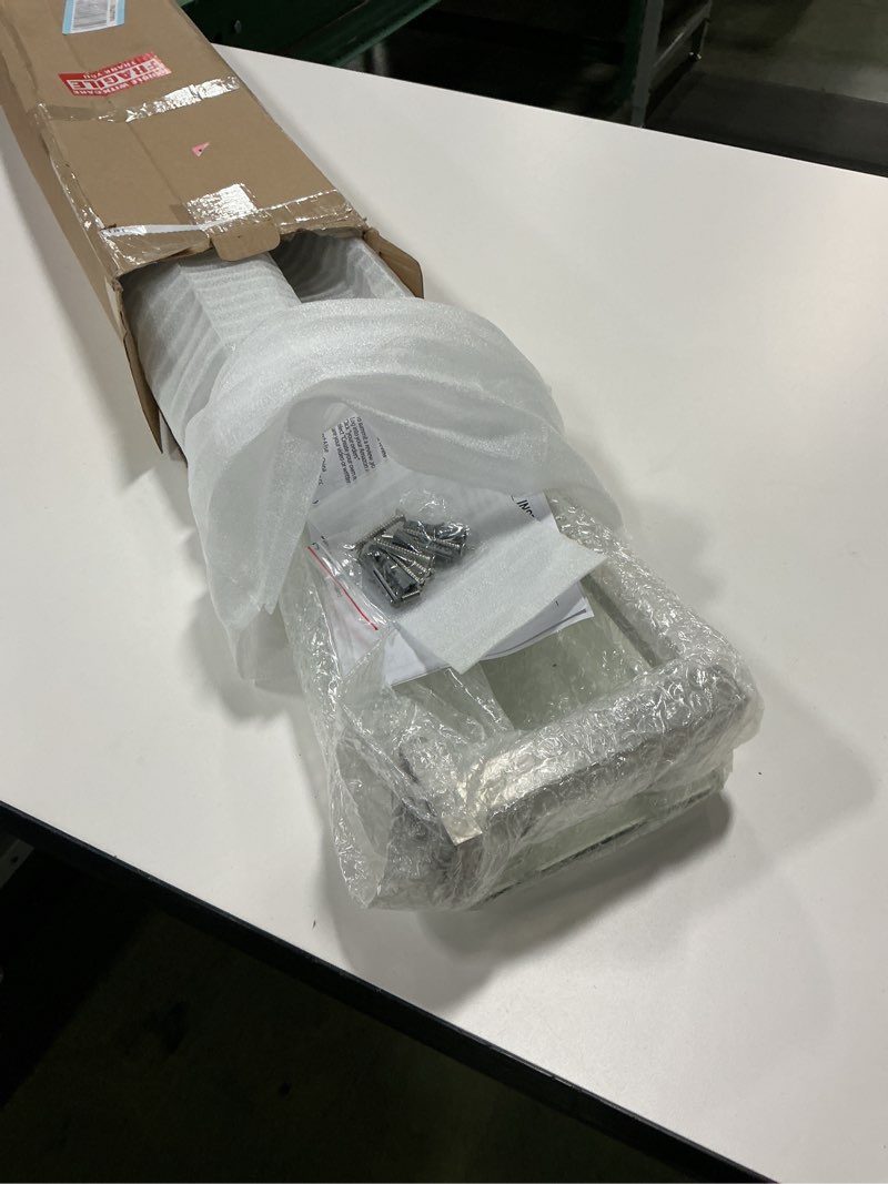 Condition photo showing As Is for Alise Bathroom Shelf Wall Mounted, Brushed Nickel Large Capacity Glass Shelf for Bathroom, 24 inch Brushed Nickel 24 Inch