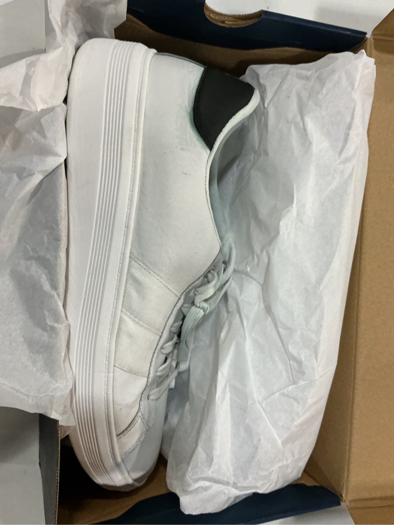 Condition photo showing As Is for cole haan men's grand crosscourt premier 12 white/black/white