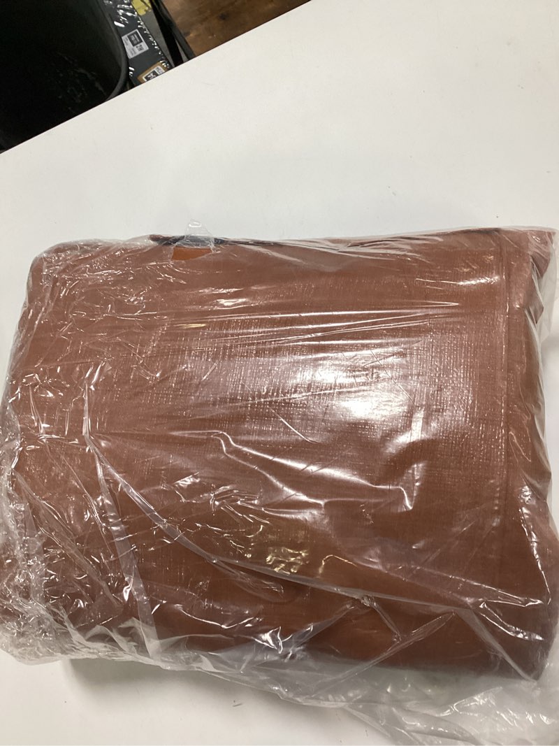 Condition photo showing New/Like New for hyper tough weather resistant heavy duty 12 x 24' polyethylene tarp