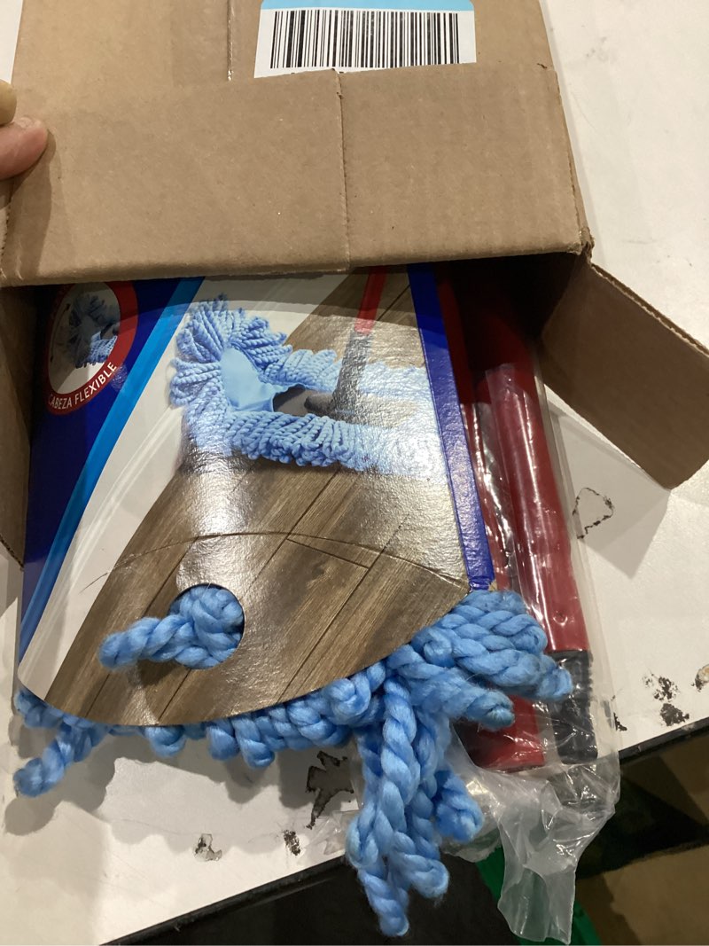 Condition photo showing Good Condition for o-cedar hardwood floor 'n more 3-action mop with 1 extra refill | microfiber mop with 3pc handle | use wet or dry, red 3-action mop + refill