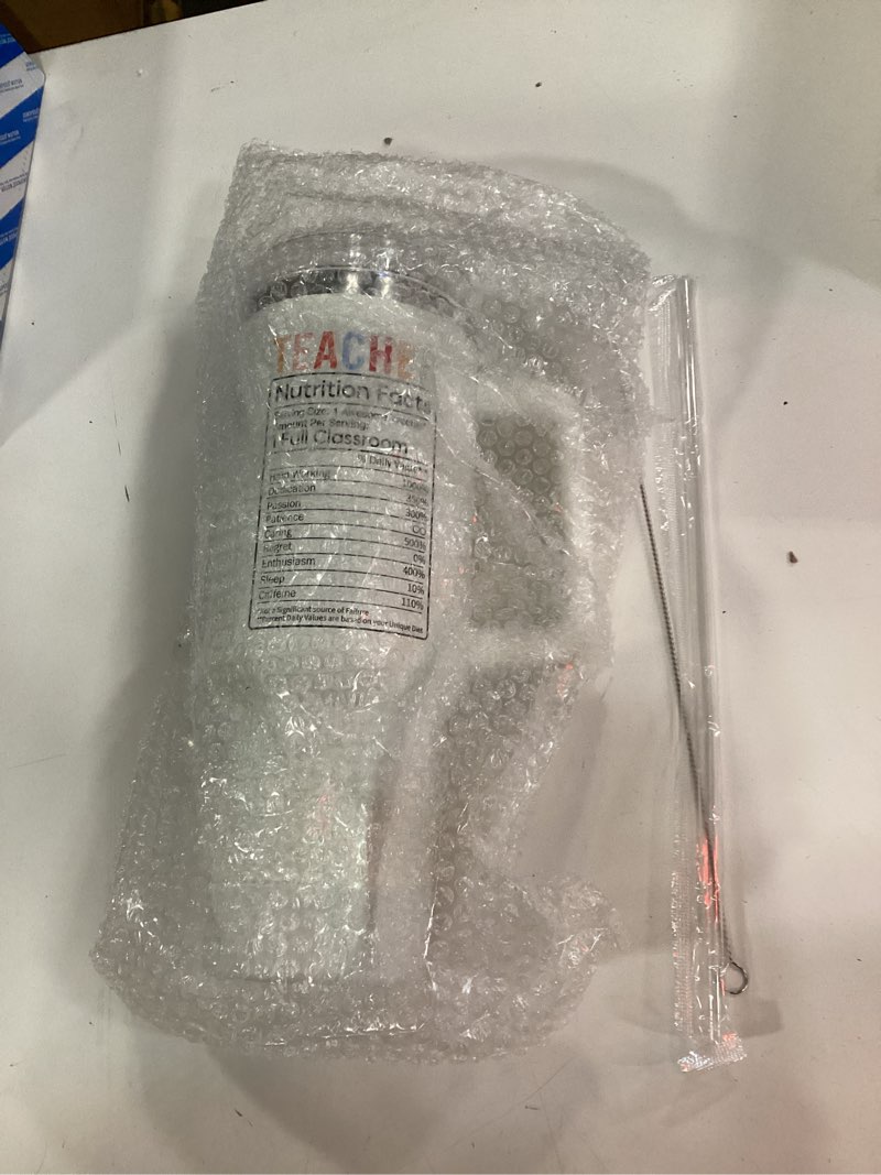 Condition photo showing Good Condition for sandjest teacher appreciation gifts - it takes a big heart 40oz stainless steel tumbler with handle - thank you gift for teacher's day & graduation