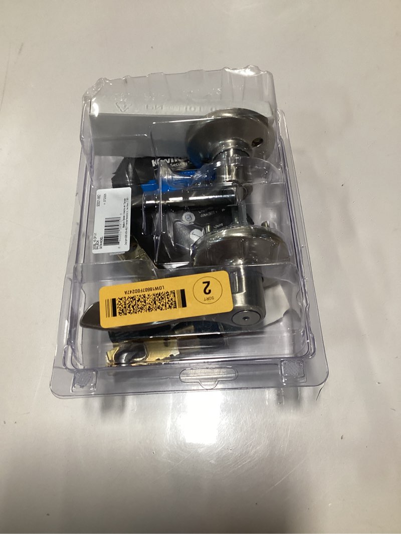 Condition photo showing As Is for Kwikset 93001-882 Balboa Privacy Lever, Satin Nickel